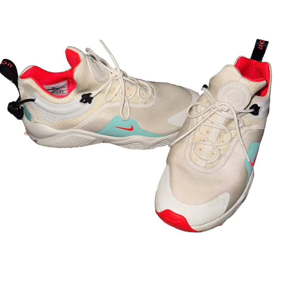 Nike Womens Air Huarache White Lace Up Casual Running Gym Shoes Size 7.5